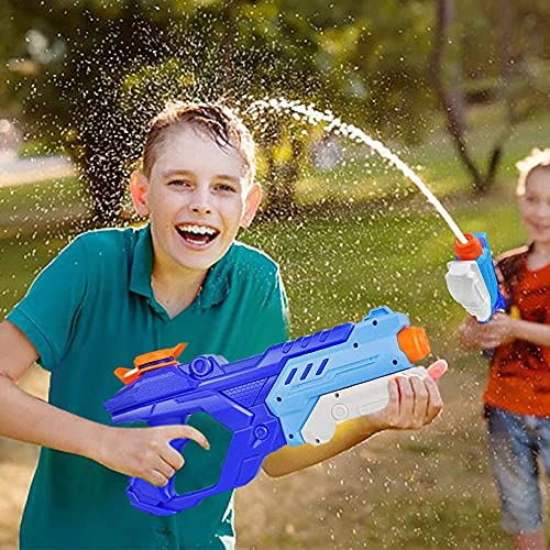 3 Pack Water Guns for Kids Adults - 600CC Squirt Guns Super Water Blaster Soaker Long Range High Capacity Summer Swimming Pool Beach Outdoor Water Fighting Toy for Boys Girls (Blue)