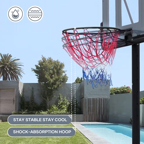 WIN.MAX Portable Basketball Hoop Goal System 4.8-10ft Adjustable 44in Backboard for Kids/Adults Indoor Outdoor