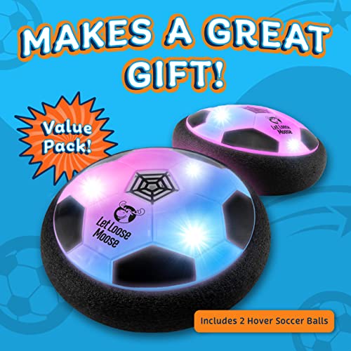 LLMoose Hover Soccer Ball - 2 Pack - Toys for Boys 4-6 - Gifts For Boys 8-12 - Birthday Gifts For Kids- Kids Toys - Stuff For Kids - Toys For Boys Age 8-12 - Toys For Kids - Indoor Games for Kids
