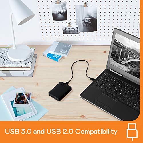 WD 4TB Elements Portable HDD, External Hard Drive, USB 3.0 for PC & Mac, Plug and Play Ready - WDBU6Y0040BBK-WESN