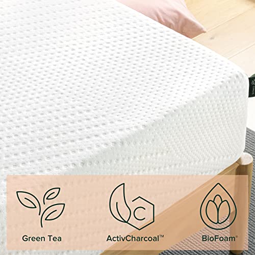 Zinus 10 Inch Green Tea Essential Memory Foam Mattress/Bed-in-a-Box/Affordable Mattress/CertiPUR-US Certified, Twin, White