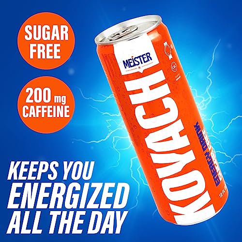KOYACH Energy Drink, Caffeine Performance Fuel Beverage for Mental and Pre-Workout Physical Energy Boost, No Artificial Colors - 12 Fl Oz, 12 Cans (Sugar Free)