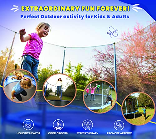 Machrus Upper Bounce Trampoline 7.5FT 9FT 10FT 12FT 14FT 15FT 16FT, Enclosed Trampoline, Trampoline Kids, Trampoline Adults, Trampoline Kids and Adults, Kids Trampoline, Recreational Trampolines