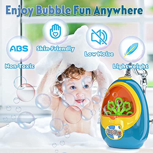 BubToy Bubble Machine for Kids - Automatic Bubble Blower 5000+ Bubbles Per Minute, High Output Bubble Maker Toys Bubbles for Toddlers, Christmas Birthday Gifts for 3 4 5 6 7 8 Years Old Boys Girls