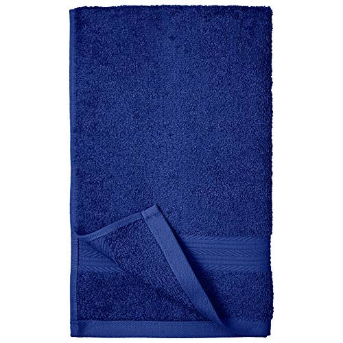 Amazon Basics Fade Resistant Cotton Washcloth, Navy Blue - Pack of 6