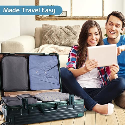 ExploreBliss Packing Cubes for Suitcases 8 Set, Durable Packing Cubes for Travel, Foldable Suitcase Organizer Bags Set for Travel Accessories, Travel Bags Organizer for Luggage(Grey)