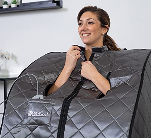 Heatwave Rejuvenator Portable Personal Sauna with FAR Infrared Carbon Panels, Heated Floor Pad, Canvas Chair