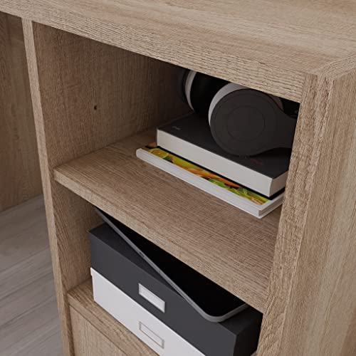 Sauder Beginnings Desk, L: 40.39" x W: 17.48" x H: 28.82", Summer Oak Finish