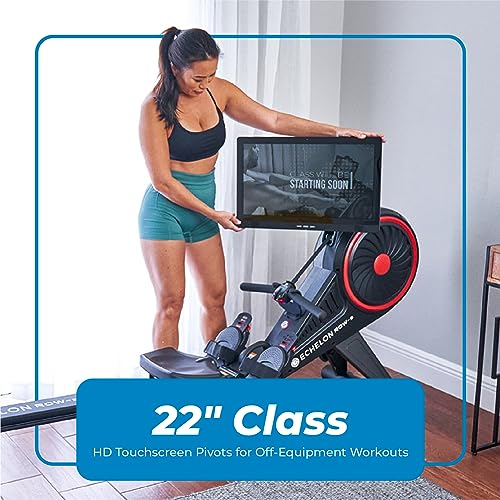 Echelon Row S, + 30-Day Free Echelon Membership, HIIT, Indoor Rowing Machine, 22" Rotating Monitor, Rower for Home Gym, Live and On-Demand Classes, 32 Resistance Levels, Total Body Workout, Low Impact