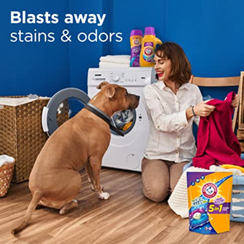 Add 2 To Your Cart! Arm & Hammer Plus OxiClean With Odor Blasters Laundry Detergent 5-IN-1 Power Paks, 42CT (Packaging may vary)