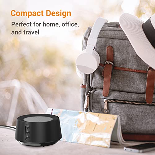 White Noise Machine for Baby Kids Adults, Sleep Sound Machine with 20 Adjustable Volume & 14 Soothing Stereo Sounds, 5 Timer & Memory Function, Adjustable Night Light for Sleeping