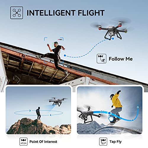 Holy Stone HS700E FAA Certification Completed Drones with Camera for Adults 4K EIS, GPS RC Quadcopter FPV Drone with 5G WiFi Transmission, Brushless Motors, Auto Return, Follow Me, Carrying Case