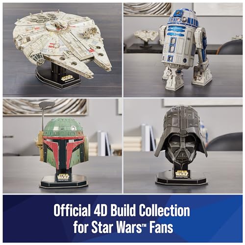 4D Build, Star Wars T-65 X-Wing Starfighter 3D Model Kit 160pc | Star Wars Toys Desk Decor | Building Toys | Paper Model Kits for Adults & Teens 12+