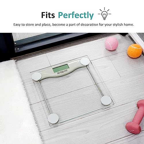 Digital Bathroom Scale for Body Weight, Precision Weighing Scale for Weight Loss, High Accuracy Measurements, 330 Pounds, Step on Technology