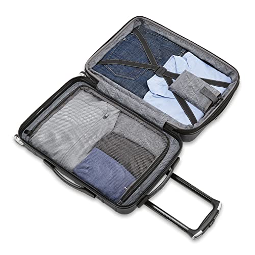 Samsonite Omni 2 Hardside Expandable Luggage with Spinners | Solid Charcoal | 2PC SET (Carry-on/Medium)