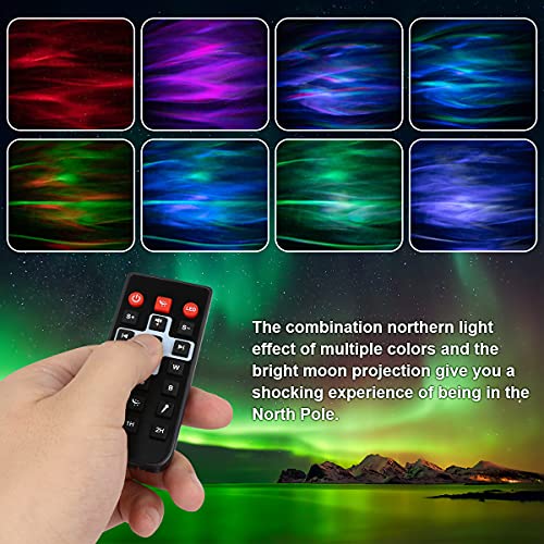Star Porjector Night Light Galaxy Northern Lighting Lamp with Bluetooth Music Speaker Remote Control Aurora Sky Ambiance for Kids Bedroom Patry Home Decor (White)