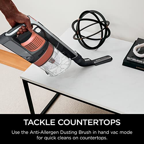 Shark IZ483H Vertex Cordless Stick Vacuum with DuoClean PowerFins, MultiFLEX, Crevice Tool, Pet Multi-Tool & Anti-Allergen Brush, 120-min Runtime, Double Battery, Rosewood