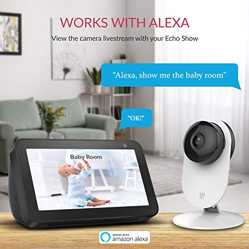 YI 2pc Security Home Camera, 1080p 2.4G WiFi Smart Indoor IP Cam with Night Vision, 2-Way Audio, AI Human Detection in Phone App, Pet Cat Dog Cam, Works with Alexa and Google