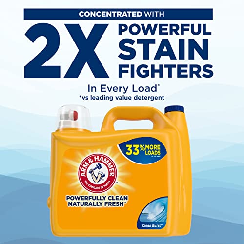 Add 3 To Your Cart! Arm & Hammer Clean Burst, 170 Loads Liquid Laundry Detergent, 170 Fl oz