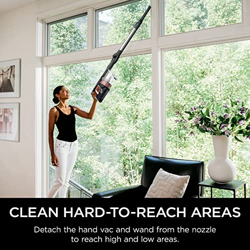 Shark IZ483H Vertex Cordless Stick Vacuum with DuoClean PowerFins, MultiFLEX, Crevice Tool, Pet Multi-Tool & Anti-Allergen Brush, 120-min Runtime, Double Battery, Rosewood