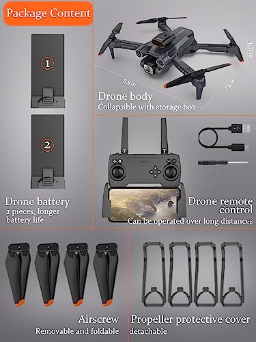 Drone with Camera, Remote Control Drones, 1080P HD Mini Drone for Kids Adults, with One Key Take Off/Landing, Gravity Sensor, Gesture Control, 3D Flip, Voice Control Drone-03