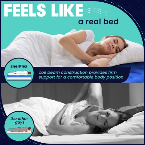 EnerPlex Camping Air Mattress with Built in Pump - Queen Blow Up Mattress for Travel & Guests - Portable Bed for Adults and Kids - Blue