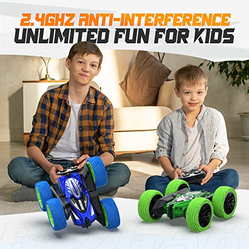 BEZGAR Remote Control Car for Boys 4-7, 2.4GHz Double Side 360° Flips Rotating Stunt Cars Toy for Kids, Birthday Gift for Boys Age 3 4 5 6 7 8 Year Old