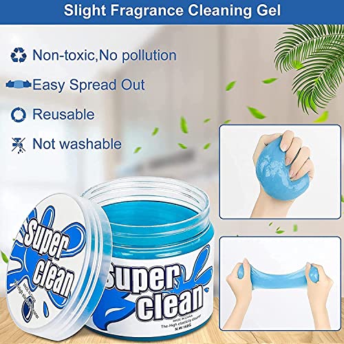 LEGONGSO Car Cleaning Gel Detailing Putty Car Putty Auto Detailing Tools Car Interior Cleaner Cleaning Slime Car Assecories Keyboard Cleaner Blue