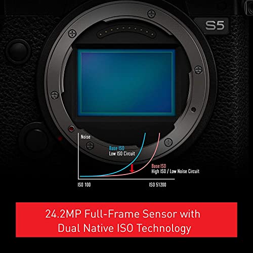 Panasonic LUMIX S5 Full Frame Mirrorless Camera, 4K 60P Video Recording with S 20-60mm F3.5-5.6 Lens Kit (DC-S5KK) + S 85mm F1.8 L Mount Interchangeable Lens (S-S85) Black