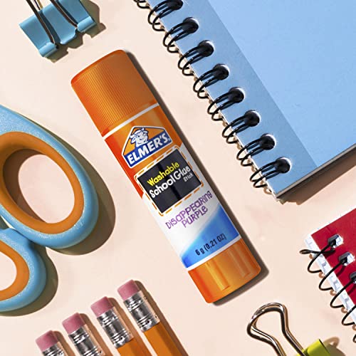 Elmer's Disappearing Purple School Glue, Washable, 12 Pack