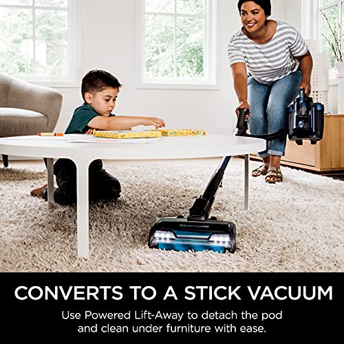 Shark ICZ362H Vertex Pro Powered Lift-Away Cordless Vacuum with IQ Display, DuoClean PowerFins, Includes Crevice Tool, Pet Multi-Tool & Anti-Allergen Dusting Brush, 60min Runtime, Electric Blue