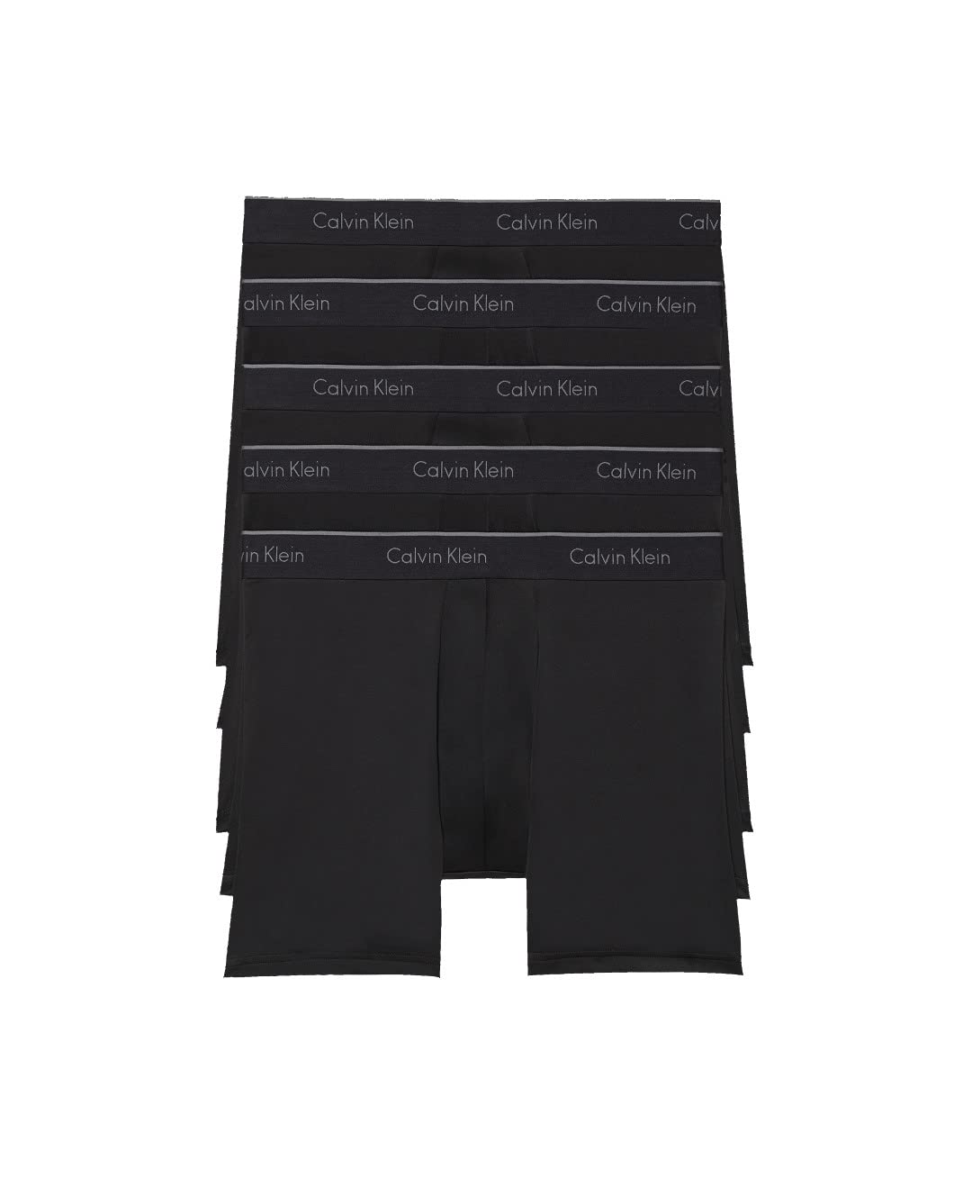 Calvin Klein Men's Micro Stretch 5-Pack Boxer Brief, 5 Black, Large