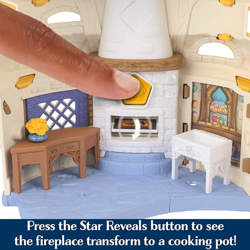 Mattel Disney Wish Mini Doll & Dollhouse Playset, Asha of Rosas Cottage with Micro Doll, Star Figure & 15+ Furniture & Accessories, Travel Toys