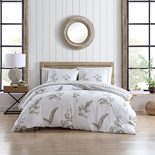 Stone Cottage - King Duvet Cover Set, Cotton Sateen Bedding with Matching Shams, Elegant Home Decor (Willow Tan/Beige, King)