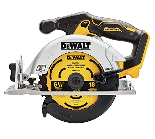 DEWALT 20V MAX Battery Starter Kit with 2 Batteries, 5.0Ah (DCB205-2CK) 20V MAX* Circular Saw, 6-1/2-Inch, Cordless, Tool Only (DCS565B)