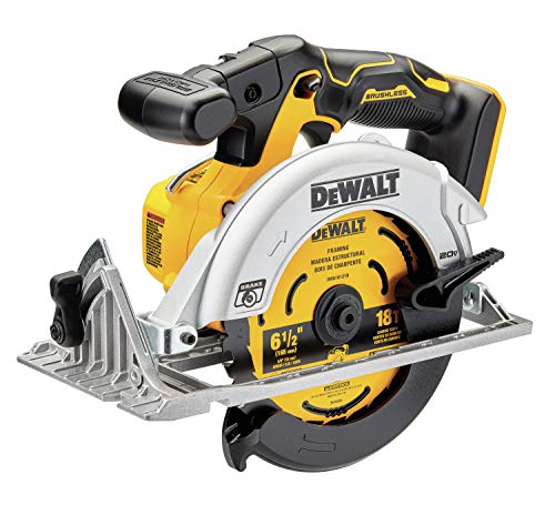 DEWALT 20V MAX Battery Starter Kit with 2 Batteries, 5.0Ah (DCB205-2CK) 20V MAX* Circular Saw, 6-1/2-Inch, Cordless, Tool Only (DCS565B)