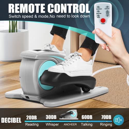 ANCHEER Under Desk Elliptical Machine, Leg Exercise Pro Machine Pedal Exerciser for Seniors as Seen on TV Portable Leg Exerciser While Sitting with Massage Pedal/LCD Monitor/Remote Control