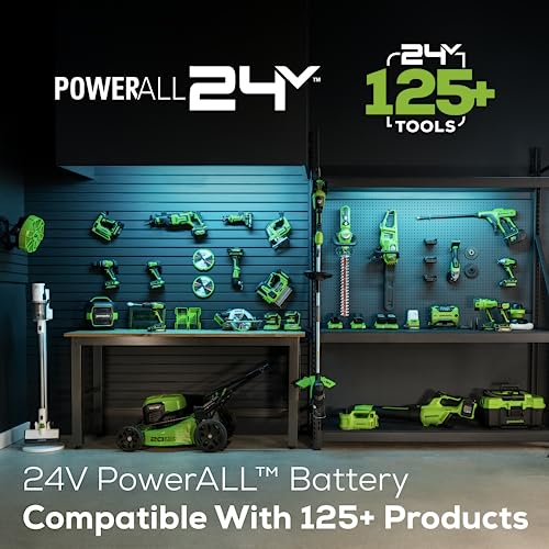 Greenworks 2 x 24V (48V) 16" Brushless Cordless Chainsaw (Great For Tree Felling, Limbing, Pruning, and Firewood / 125+ Compatible Tools), (2) 4.0Ah Batteries and Dual Port Rapid Charger Included