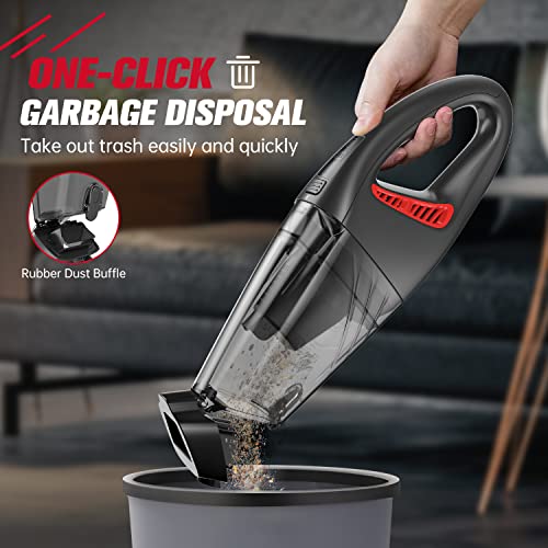 IMINSO Handheld Vacuum Cordless Car Vacuum with 9000PA, Lightweight Rechargeable Hand Vacuum Cordless with LED, Dust Busters, Portable Mini Vacuum, Held Vacuum Cleaner for Car/Home