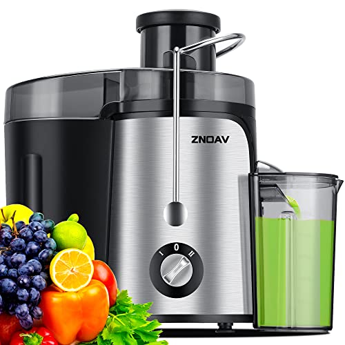 Juicer Machine, 600W Juicer with 3.5โ Wide Chute for Whole Fruits and Veg, Juice Extractor with 3 Speeds, BPA Free, Easy to Clean, Compact Centrifugal Juicer Anti-drip