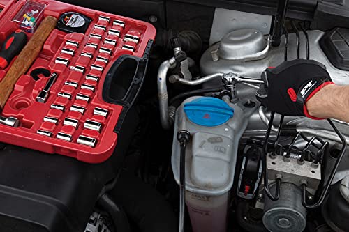 Performance Tool W1532 107pc Home & Auto Tool Set, Hand Tools - Tool Sets , Red