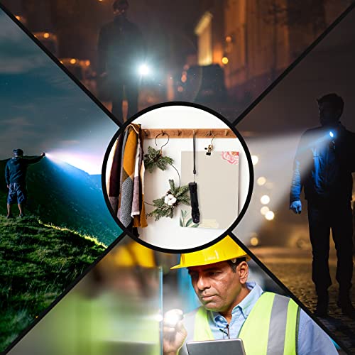 PHIXTON Rechargeable Flashlights High Lumens, 5000 Lumen USB C Chargeable LED Flashlight, Bright Strong Handheld Flash Lights, Long Lasting, Adjustable Focus, 5 Modes, for Emergencies Hiking Gift