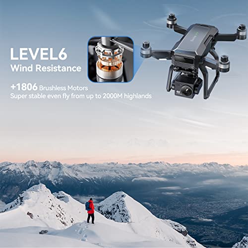 Bwine F7 GPS Camera Drone with FAA Certification Completed for Adults 4K Night Vision, 3-Axis Gimbal, 2 Miles Long Range, 75 Mins Flight Time Professional Drone with 3 Battery, Auto Return+Follow Me+Fly Around+Beginner Mode