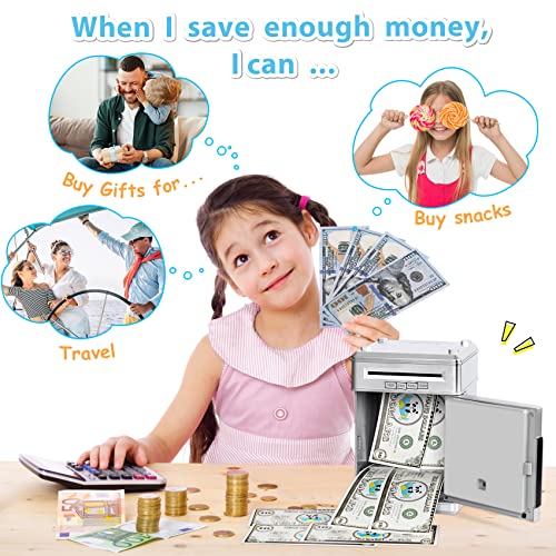 MAGIBX Piggy Bank Toys for 6 7 8 9 10 11 Year Old Boy Easter Gifts, ATM Piggy Bank for Real Money for Boys Toys Age 6-8-10-12, Money Saving Box for Adults Christmas Birthday Gifts for Kids 5-7