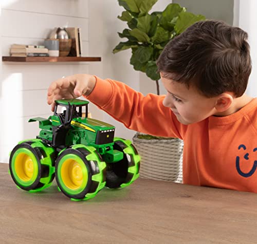 John Deere Tractor - Monster Treads Lightning Wheels - Motion Activated Light Up Monster Truck Toy - John Deere Tractor Toys - Frustration Free Packaging - Kids Toys Ages 3 Years and Up Green