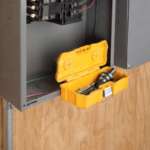 DEWALT Impact Driver Bit Set, Impact-Resistant Magnetic Case, 15-Piece Carbide Tipped Bits, Built-In Hooks for Easy Hanging (DWMTC15)