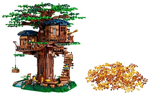LEGO Ideas Tree House 21318, Model Construction Set for 16 Plus Year Olds with 3 Cabins, Interchangeable Leaves, Minifigures and a Bird Figure