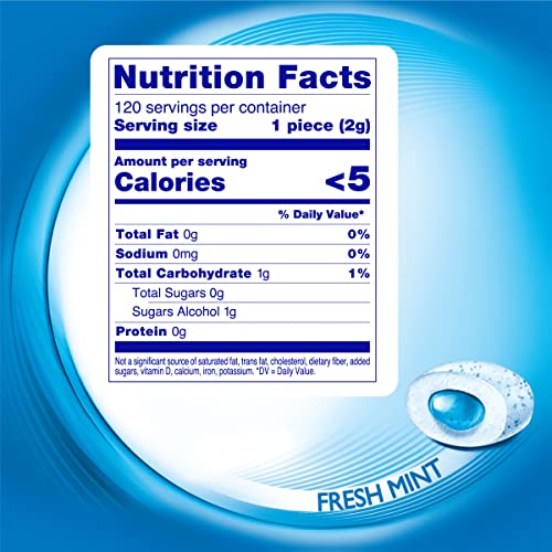 Mentos Pure Fresh Sugar-Free Chewing Gum with Xylitol, Fresh Mint, 120 Piece Resealable Bag ( Pack of 4)