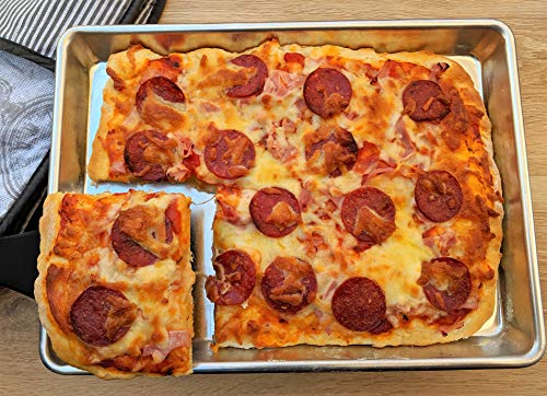 Checkered Chef Quarter Sheet Pan for Baking - Cookie Sheets for Oven - Non-stick, Easy Clean Aluminum Bakeware (4 Pack)