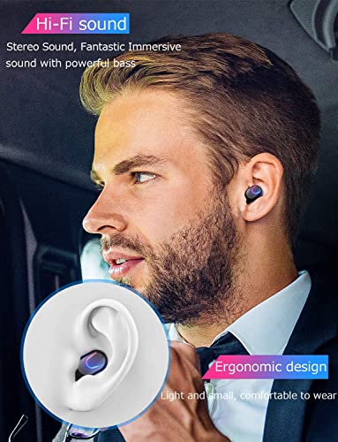 GPEESTRAC True Wireless Earbuds, Bluetooth 5.0 Headphone, in-Ear Button Control Hi-Fi Stereo Sound IPX5 Waterproof M2DNEW501